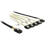 Delock Kabel Mini SAS SFF-8087 > 4 x SATA 7 Pin Reverse + Sideband 1 m (83319)
