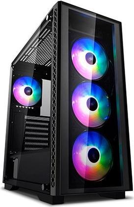 DeepCool DP-ATX-MATREXX50-AR-4F-NE - Midi Tower - PC - Schwarz - ATX - EATX - micro ATX - Mini-ITX - Acrylnitril-Butadien-Styrol (ABS) - SPCC - Gehärtetes Glas - 16 cm (DP-ATX-MATREXX50-AR-4F-NE)