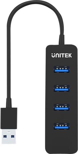 Unitek uHUB Q4 H1117A USB-Hub 4x USB-A 3.1 Aktiv Schwarz