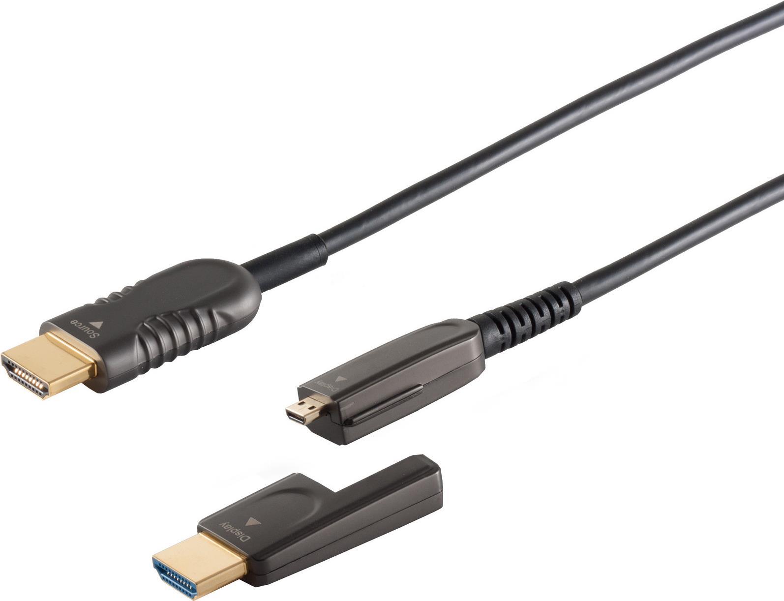 S/CONN maximum connectivity HDMI Anschlußkabel-Optisches HDMI Verlegekabel-Set, 4K, 40,0m (30-02495)