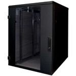 TRITON 19""Schrank B600/T1000 Schwarz bis 800Kg Glastuer - Rack (RMA-18-A61-BAX-N1)