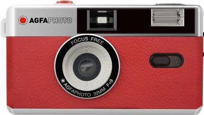 AgfaPhoto 603001 Filmkamera Kompakt-Filmkamera 35 mm Rot - Silber (603001)