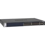 NETGEAR ProSAFE M4300-28G - Switch - L3 - verwaltet - 2 x 10/100/1000/10000 + 2 x 10 Gigabit SFP+ + 24 x 10/100/1000 - an Rack montierbar (GSM4328S-100NES)