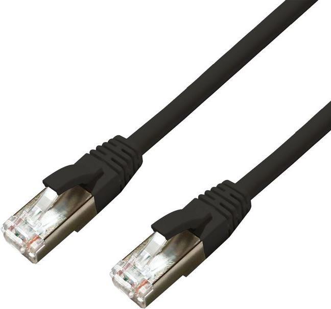 MicroConnect - Patch-Kabel - RJ-45 (M) zu RJ-45 (M) - 5,0m - 6 mm - S/FTP - CAT 6a - halogenfrei, Innen, geformt, ohne Haken - Schwarz (MC-SFTP6A05S)