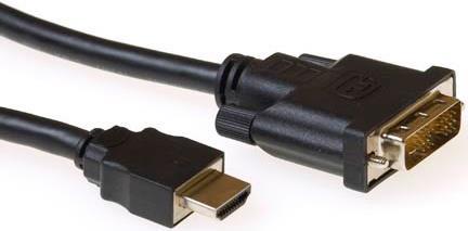 ACT Conversion cable HDMI A male to DVI-D male 1.00 m. Length: 1 m Hdmi a - dvi d sl m/m 1.00m (AK3739)