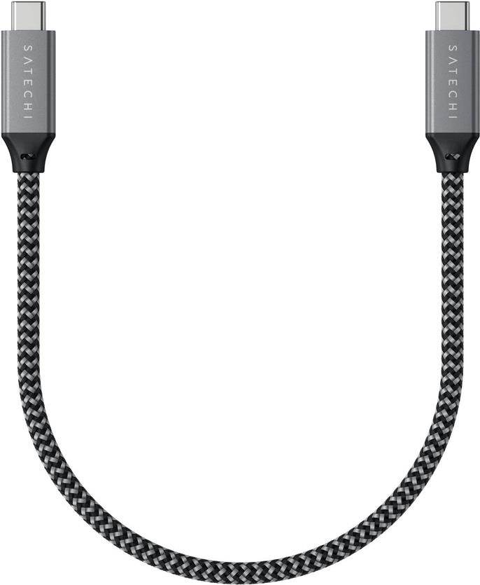 Satechi ST-U4C25M USB Kabel 0,25 m USB4 Gen 3x2 USB C Schwarz - Grau (ST-U4C25M)