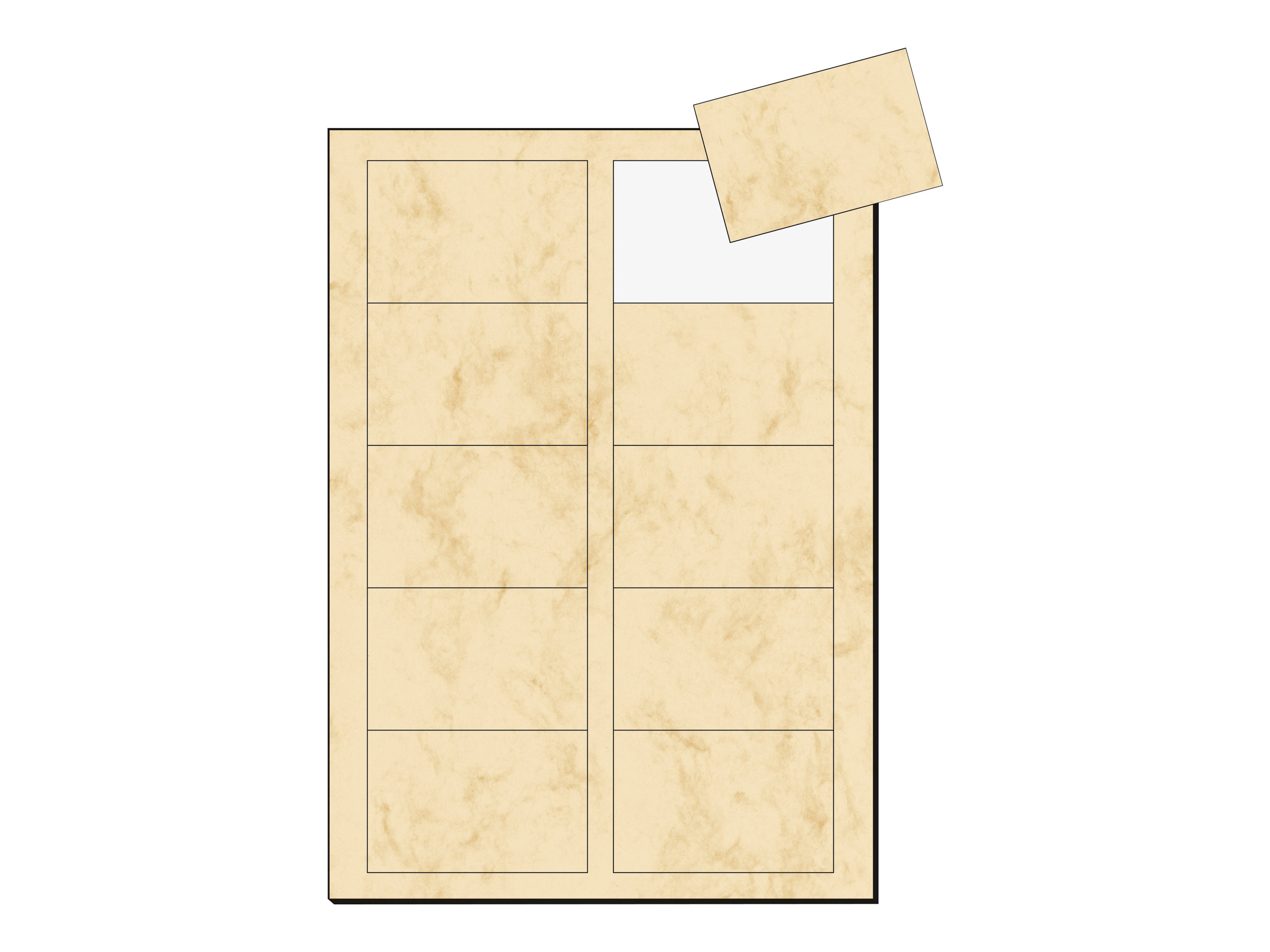 sigel Sigel Business Card 3C DP744 85 x 55 mm 225 g/m² Marble Beige