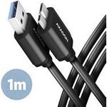 AXAGON BUMM3-AM10AB Kabel Micro-B USB auf USB-A 3.2 Gen 1, schwarz - 1m (BUMM3-AM10AB)