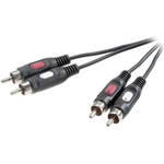 SpeaKa Professional Cinch Audio Anschlusskabel [2x Cinch-Stecker - 2x Cinch-Stecker] 2.50 m Schwarz (SP-7869768)