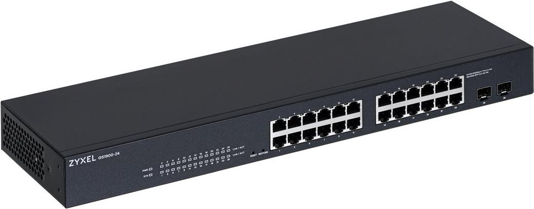 Zyxel GS1900-24 Managed Switch 24 Ports Gigabit Ethernet Schwarz