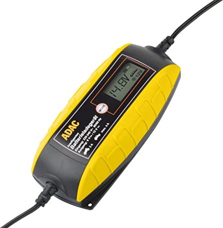 BRÜDER MANNESMANN ADAC KFZ-Batterieladegerät, 4A, 6/12V für Auto- & Motorradbatterien, 7 Ladeprogramme, Dauer- & - 1 Stück (M12716)