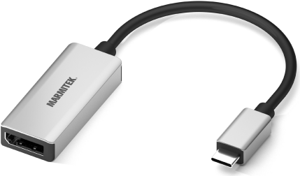 Marmitek 08371 Videokabel-Adapter 0,15 m USB Typ-C DisplayPort Schwarz - Silber (8371)