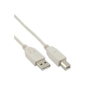 INLINE USB 2.0 Kabel A an B 1,8m beige bulk (P) (34518L)