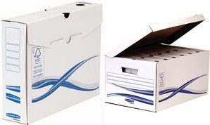 Fellowes BANKERS BOX Basic Archiv-Set Maxi plus, blau aus 100% recyceltem Karton, FSC-zertifiziert, - 1 Stück (4460504)