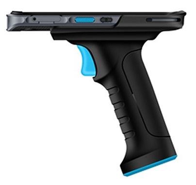 UNITECH EA520 gun grip for EA520 without boot case on. Compatible with charging (Pogo-Pin) and USB 1-slot cradle. (5500-900097G)