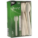 PAPSTAR Papier-Göffel "pure", Länge: 160 mm, weiß aus lebensmittelechtem Papier, FSC-zertifiziert, stabil, - 1 Stück (88240)