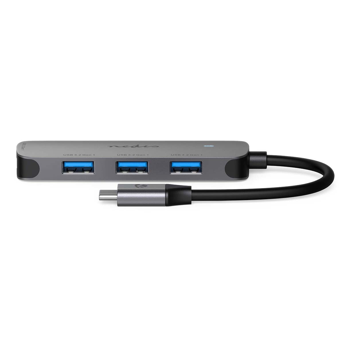 Nedis CCGB64220GY01 USB-Hub 1x USB-C - 4x USB A 5 Gbps Grau
