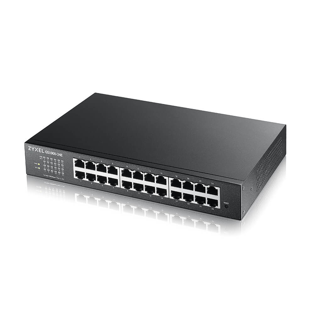 ZyXEL GS1900 Series GS1900-24E Managed Switch 24-Port Gigabit Ethernet Schwarz