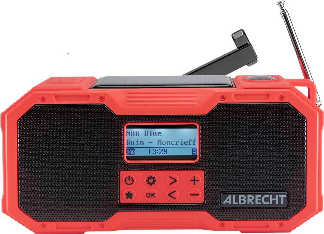 Albrecht DR 112 DAB+ Outdoor Kurbelradio UKW, SOS, Taschenlampe, Solar, PowerBank (27911)