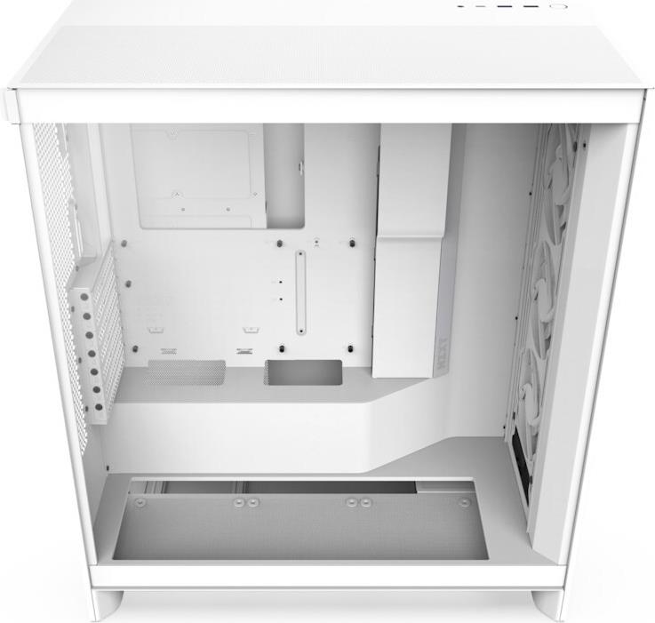 NZXT H7 FLOW (2024) RGB Mid Tower ATX Gehäuse Gehärtetes Glas Mattes Weiß