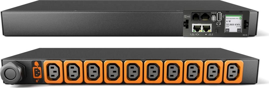 Vertiv Geist Rack PDU, Monitored (Unit Level), EC, 1U, input IEC 60309 230V 16A, locking outlets (10)C13 (VP4G21A0)