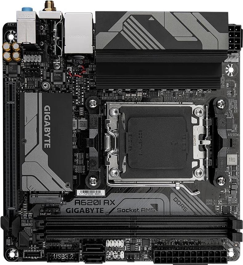 Gigabyte A620I AX Mainboard Mini-ITX Sockel AM5 AMD A620 Braun