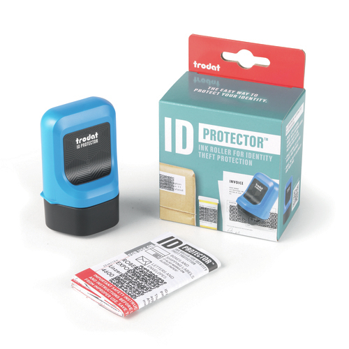 TRODAT Datenschutzstempel ID Protector 50 x 80 mm Schwarz/Blau