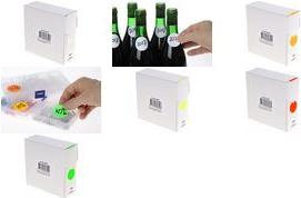 rillprint Markierungspunkte, Durchmesser: 35 mm, weiß zur Handbeschriftung, permanent haftend, im Kartonspender - 1 Stück (89310)