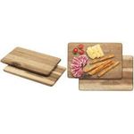 metaltex Vesperbrett, Akazienholz, rechteckig, 2er Set Schneide-, Servier- oder Frühstücksbretter, geölte - 1 Stück (561302000)