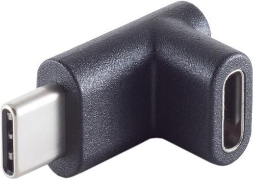 S/CONN maximum connectivity Adapter, USB 3.1 Typ C Stecker auf Typ C Buchse, 90° Winkel oben/ unten (13-40002)