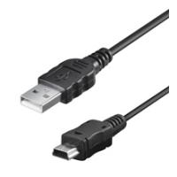 Wentronic Goobay Mini-USB Sync- & Ladekabel, Schwarz, 1 m - für Handy/Smartphone/Kleingeräte mit Mini-USB geeignet (46712)