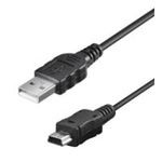 Wentronic Goobay Mini-USB Sync- & Ladekabel, Schwarz, 1 m - für Handy/Smartphone/Kleingeräte mit Mini-USB geeignet (46712)