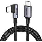 Ugreen USB-C-Kabel (gerade) / USB-C-Kabel (abgewinkelt) PD QC 60 W 3 A 0,5 m US255 (grau) (50122B)