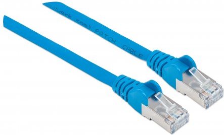 INTELLINET Netzwerkkabel, Cat6A, S/FTP RJ45, 100% Kupfer, LSOH, 5 m, blau (350778)