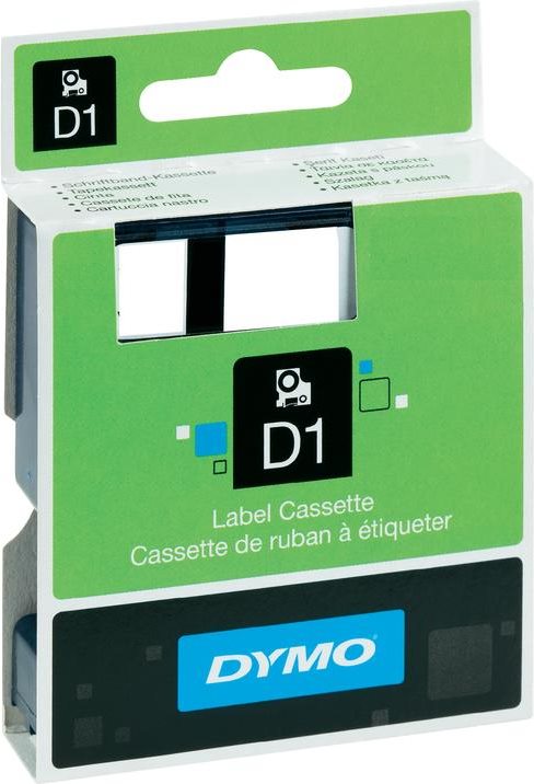 DYMO Schriftband 2er Set 40913 45013 Bandfarbe: Weiß Schriftfarbe:Schwarz 9 mm, 12 mm 7 m (S0720680, S0720530)