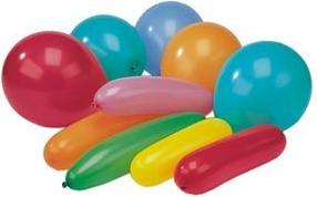 PAPSTAR Luftballons, Farben und Formen sortiert, 50 Stück aus Naturkautschuklatex, sortiert in länglich und rund, - 1 Stück (18674)