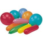 PAPSTAR Luftballons, Farben und Formen sortiert, 50 Stück aus Naturkautschuklatex, sortiert in länglich und rund, - 1 Stück (18674)