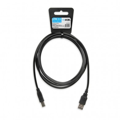 iBox IKU2D USB-Kabel USB 2.0 USB A USB B 1,8 m Schwarz