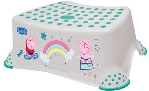 keeeper kids Tritthocker tomek "Peppa Pig", hellgrau mit Aufdruck, Tragkraft: 80 kg, Oberfläche und Füße - 1 Stück (1843113319400)