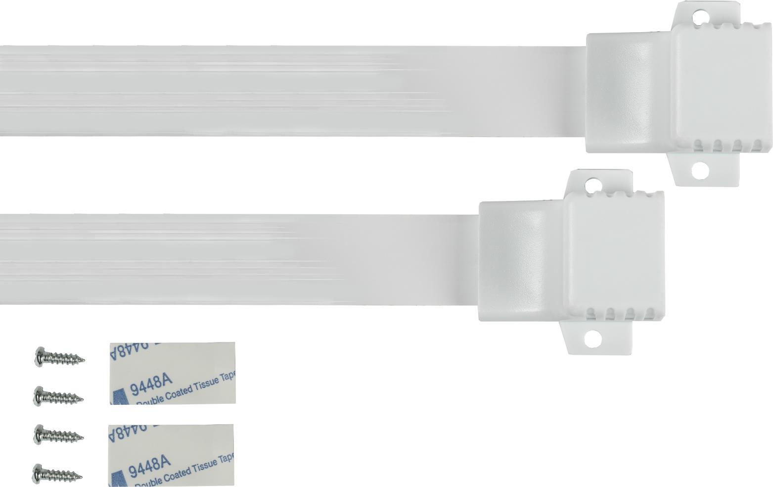 RJ45 Fensterdurchführung High-Quality, weiß, Gesamtlänge inkl. Buchsen 51,5cm, flexible Länge 44,5cm (8055-F44QW)