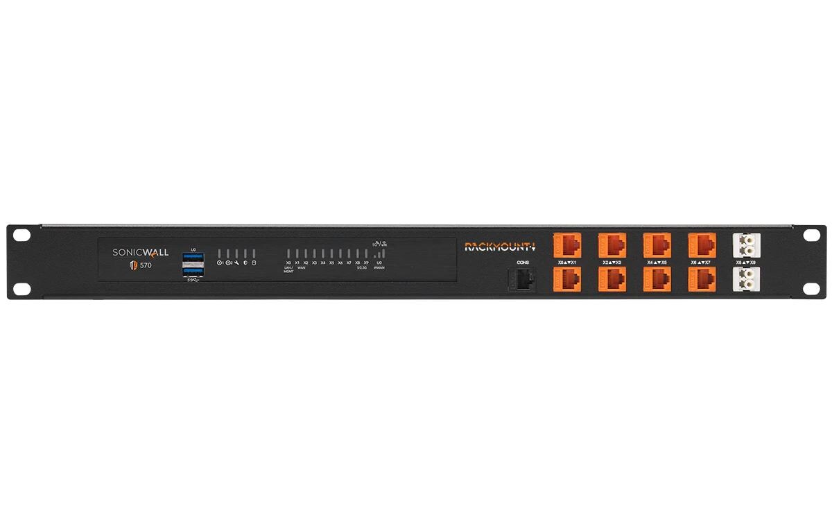 Rackmount.IT RM-SW-T12 Rackmount-Kit für SonicWall TZ570W 19" 1U Schwarz