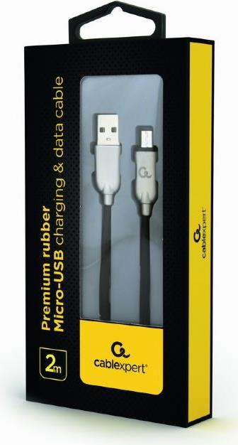 Gembird CC-USB2R-AMMBM-2M USB Kabel USB 2.0 Micro-USB B USB A Schwarz (CC-USB2R-AMmBM-2M)