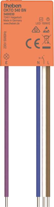 Theben OKTO 540 BN Elektronischer Mini-Stromstoßschalter 5400030 (5400030)