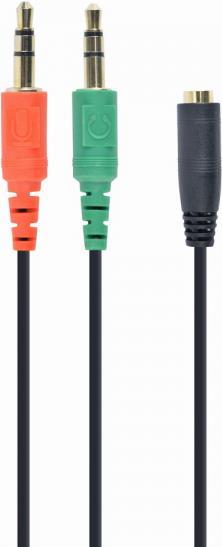 Gembird CCA-418 Audio-Kabel 0,2 m 3.5mm 2 x 3.5mm Schwarz (CCA-418)