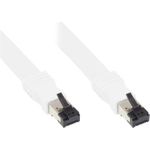 FLACH-Patchkabel Cat. 8.1, U/FTP, PiMF, halogenfrei (LSZH), 2000MHz, 40Gbit/s, weiß, 0,5m, Good Connections® (8080-F005W)