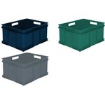 keeeper Aufbewahrungsbox Euro-Box M "bruno eco", blau Farbe: eco-blue, 16 Liter, aus 100% Recyclingkunststoff, - 1 Stück (1546167900000)
