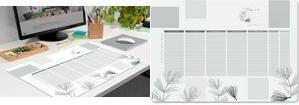 sigel Papier-Schreibunterlage "Weekly Planner Nature" 595 x 410 mm, 30 Blatt, 80 g/qm, geleimt, mit undatiertem - 1 Stück (HO590)