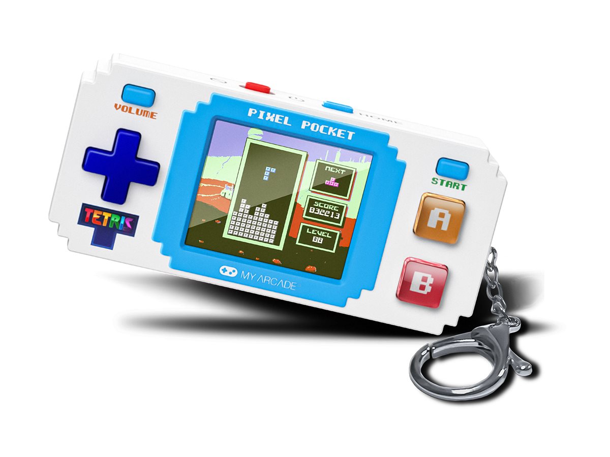My Arcade Tetris Pixel Pocket Tragbare Spielkonsole 4,57 cm (1,8") Blau, Weiß