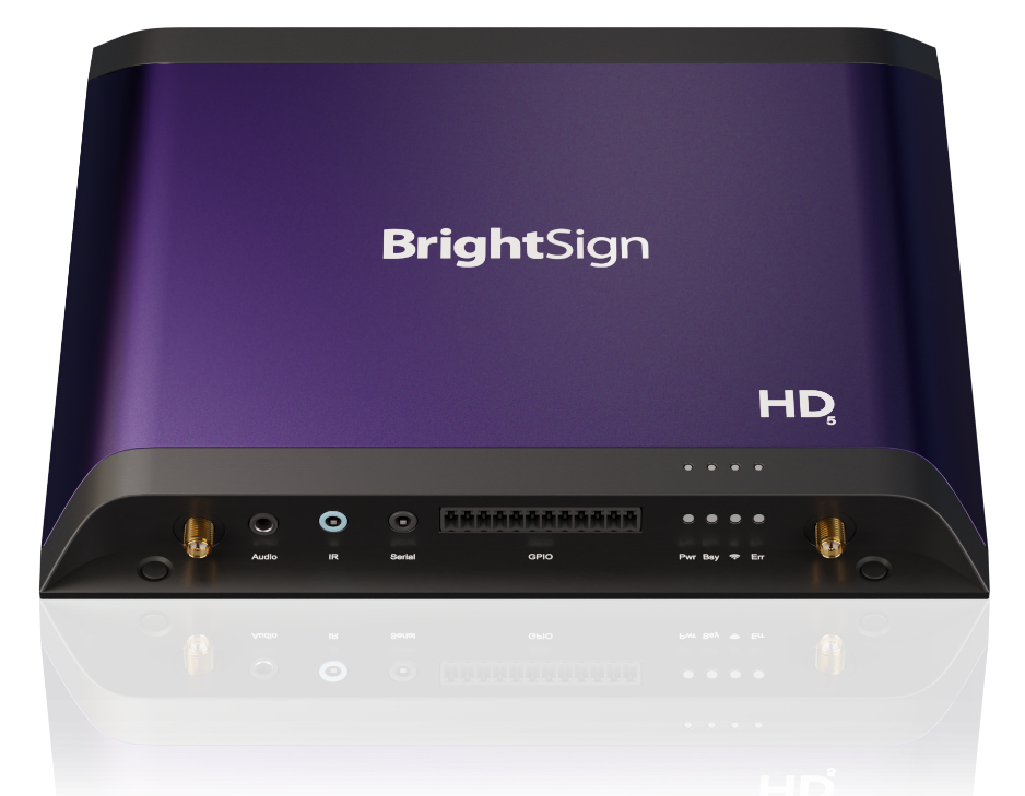 BrightSign HD5 HD1025 Digital Signage-Player 4K UHD Schwarz, Violett