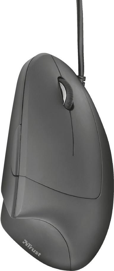 Trust Verto Ergonomische Maus USB 1600 DPI Schwarz
